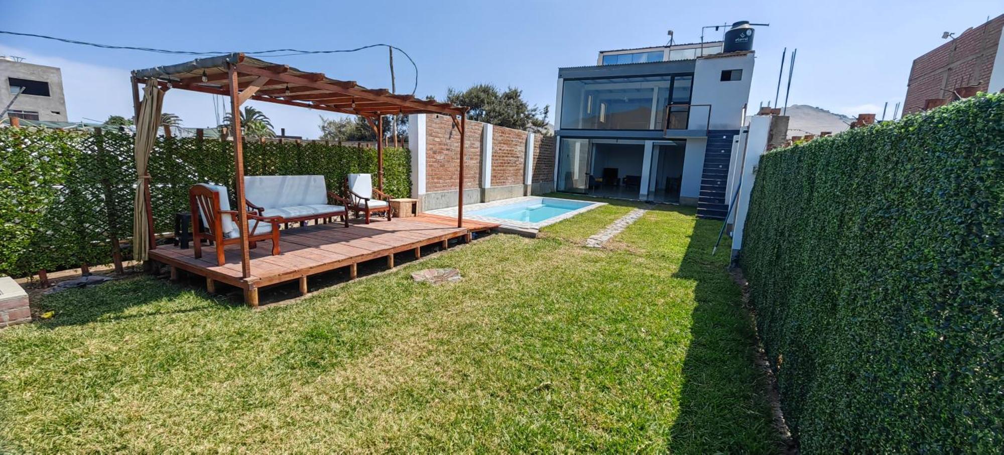 Вилла Casa De Playa Con Piscina Анкон Экстерьер фото
